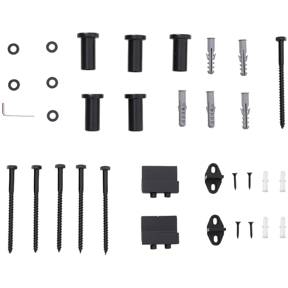 Living and Home Industrial Single Track Silent Sliding Barn Door Hardware Kit 183cm Image 7