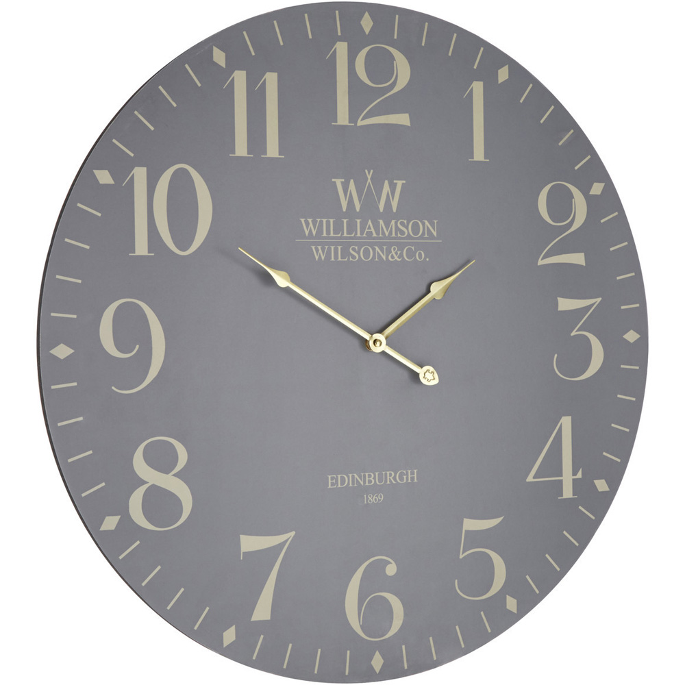 Premier Housewares Classical Grey Round Wall Clock 60cm Image 2