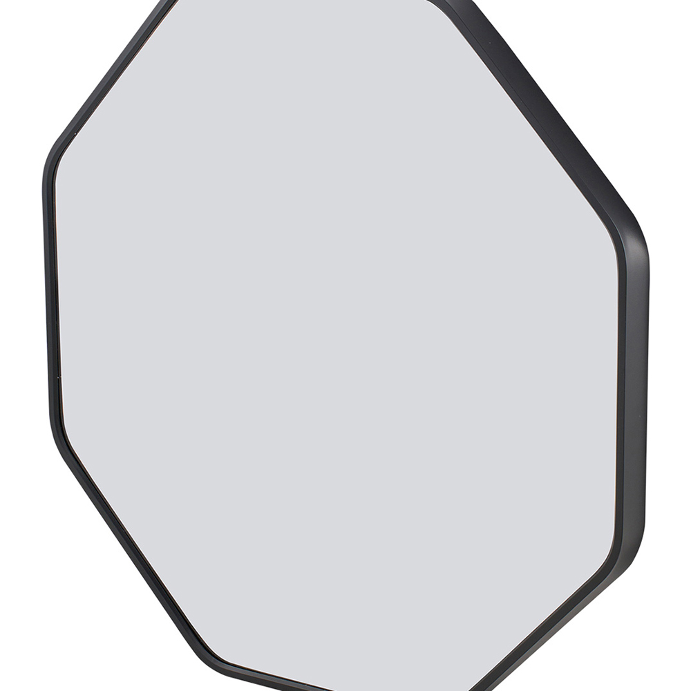 Living and Home Black Hexagonal Aluminium Framed HD Float Glass Bathroom Mirror 40 x 40cm Image 6