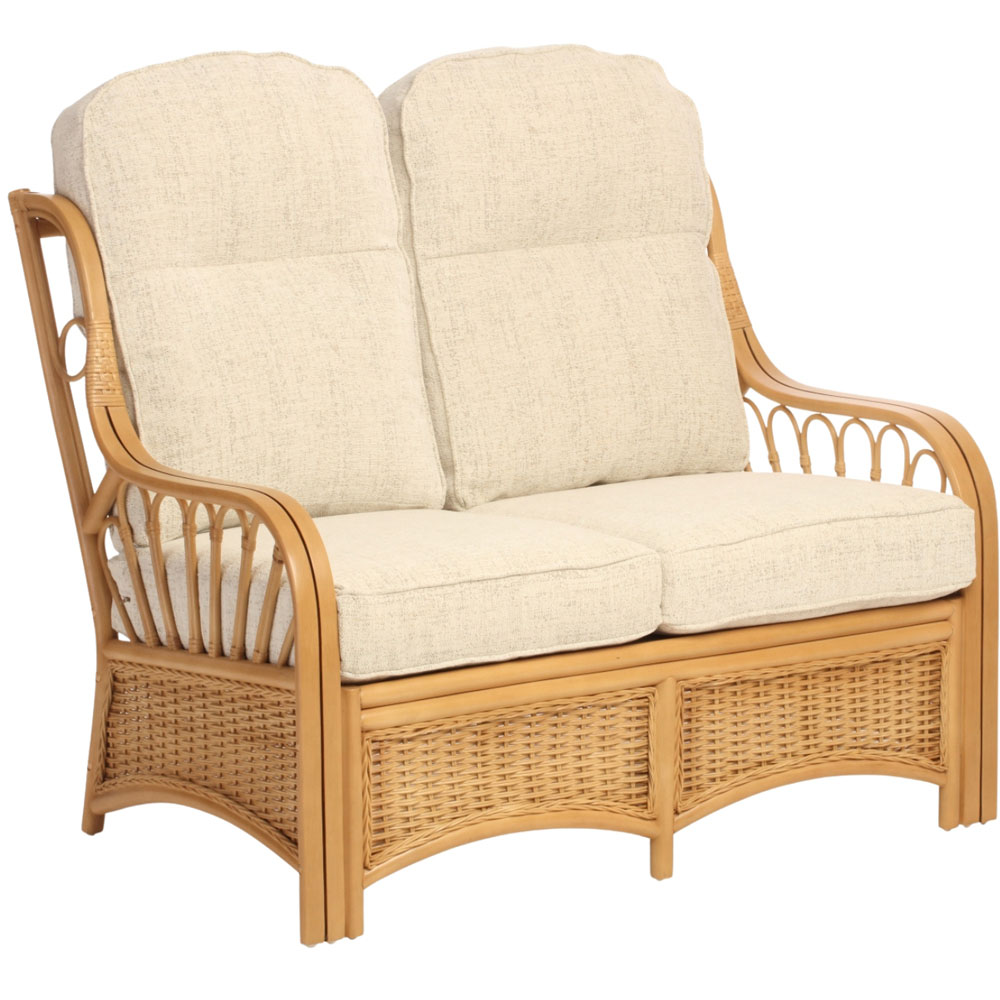 Desser Furniture Vale 2 Seater Light Oak Athena Plain Suite Image 3