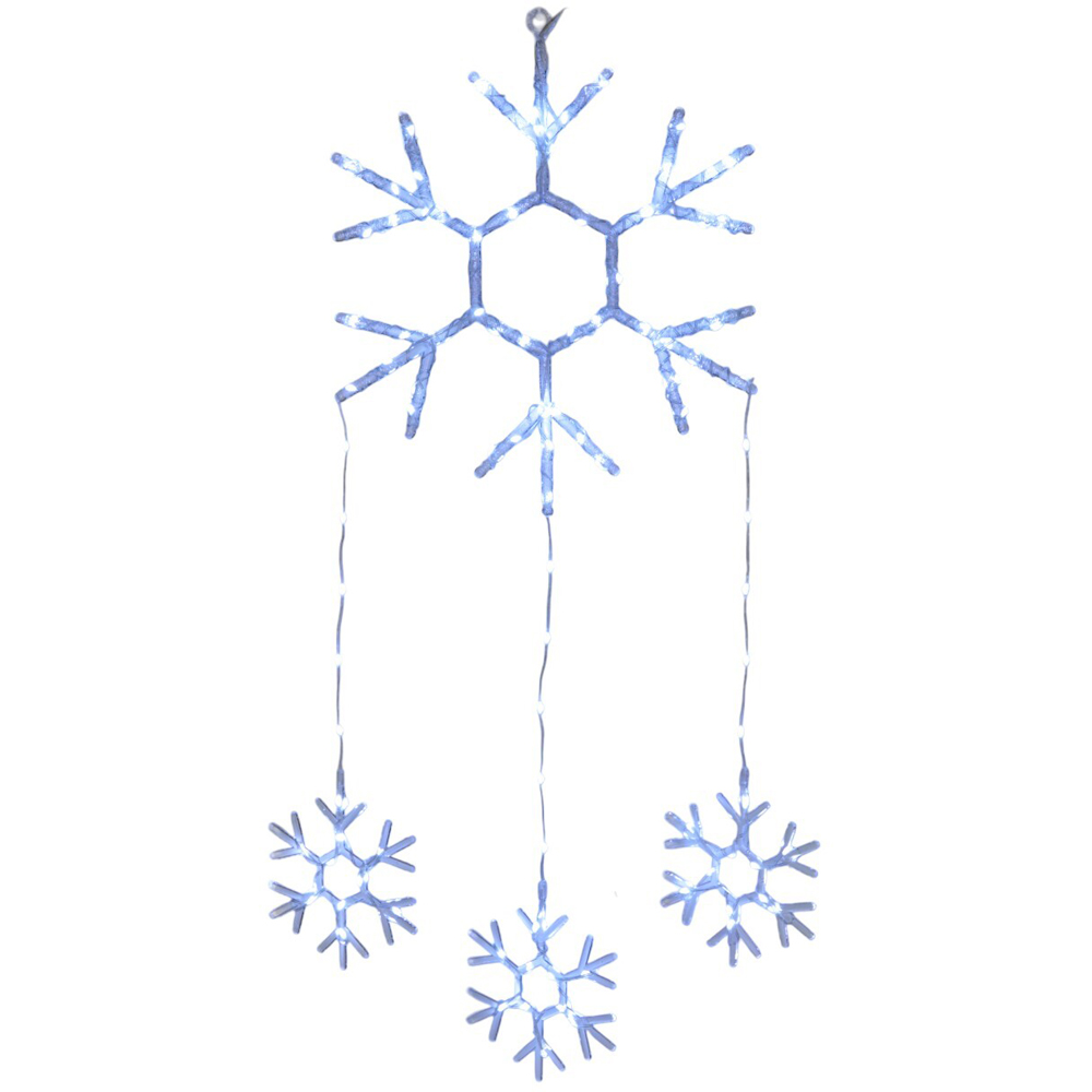 103 LED Hanging Snowflake LightsWhite Image 2