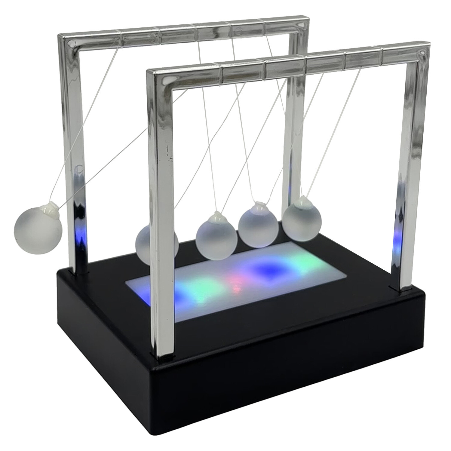 Light Up LED Newtons Cradle Multicolour Image 3