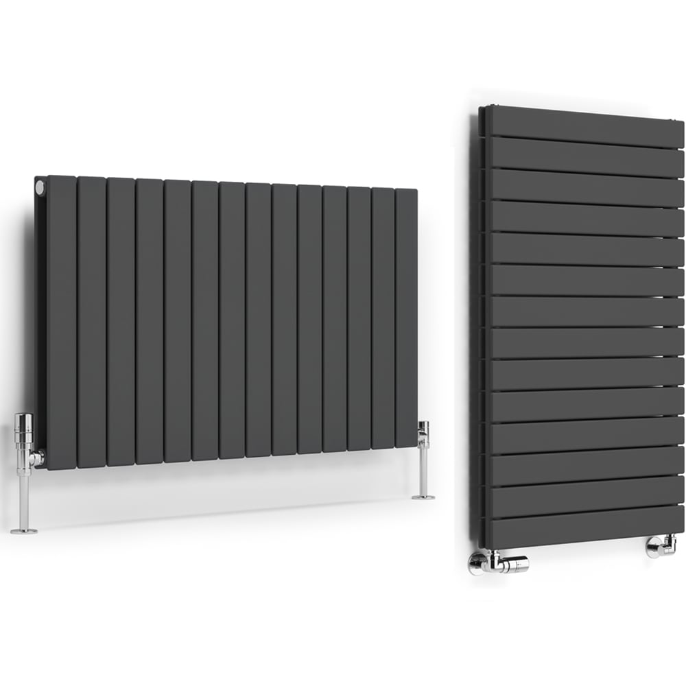 Terma Forte 3696 BTU Metallic Grey Double Panel Radiator 600 x 1032mm Image 3