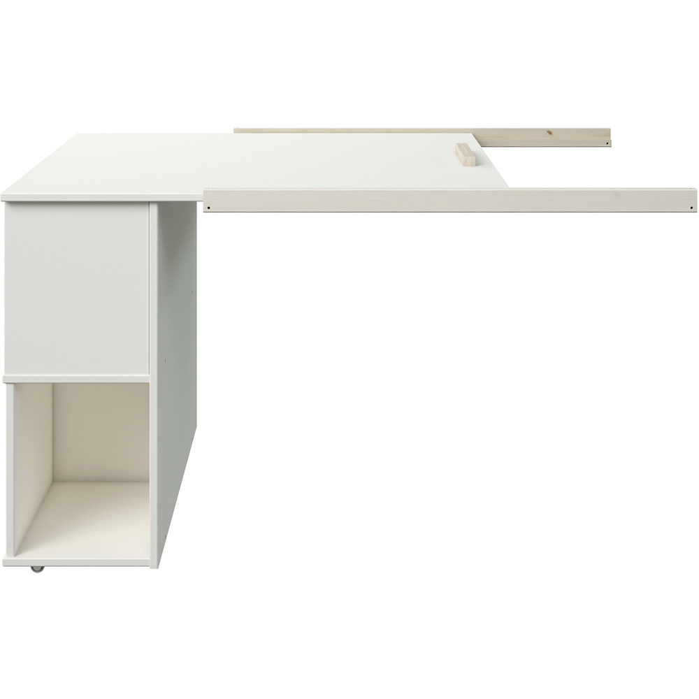 Noomi Nora White Mid Sleeper Bed Workstation Cabin with Pull-Out Desk and Storage Image 8