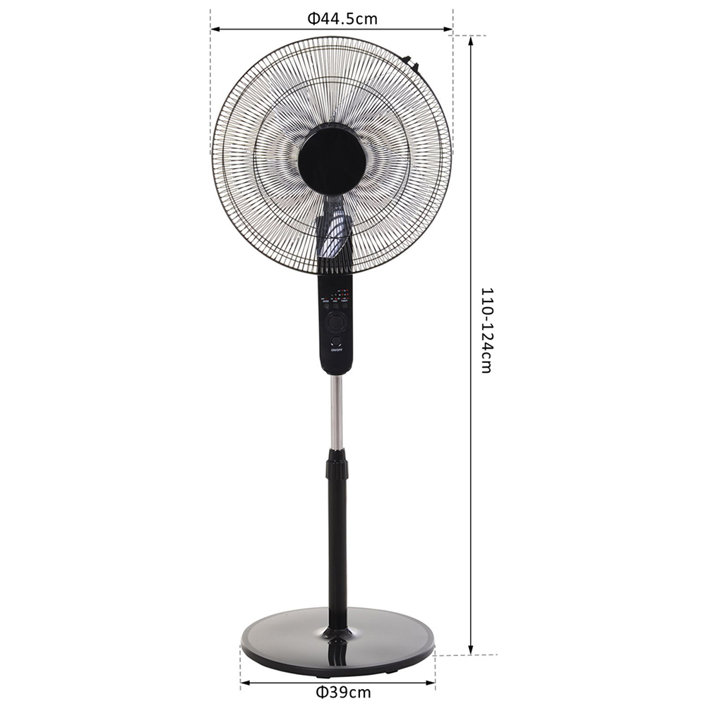 HOMCOM Black Pedestal Fan 48 inch Image 7