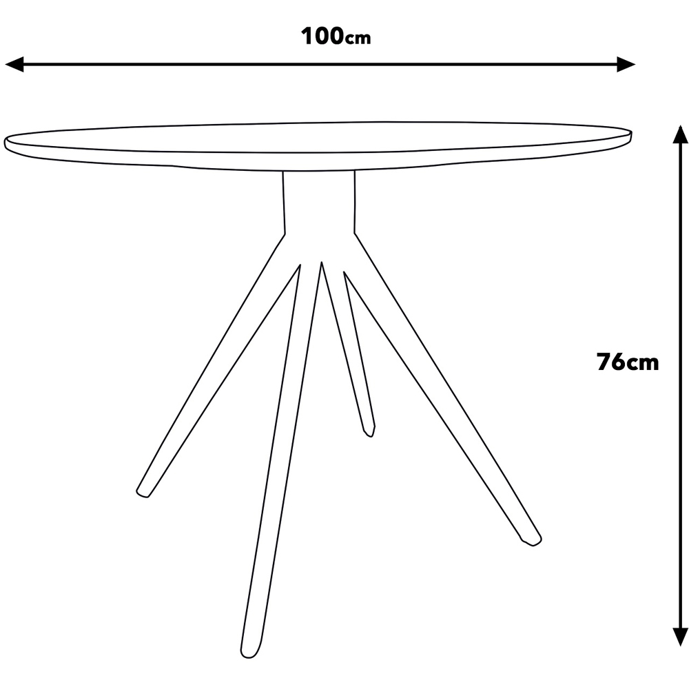 Core Products Aspen 4 Seater Round Dining Set White and Blue Image 7