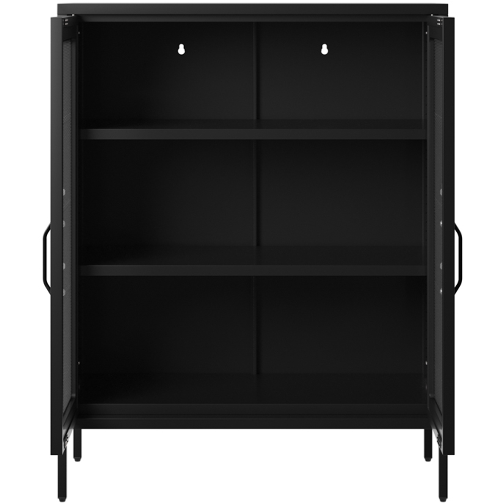 LPD Home Reuben 2 Door Black Mesh Display Cabinet Image 4