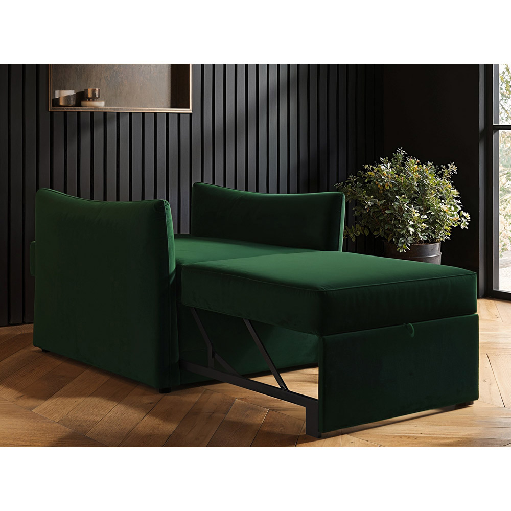 Solace+Co Skyler Bottle Green Velvet Armchair Bed Image 6