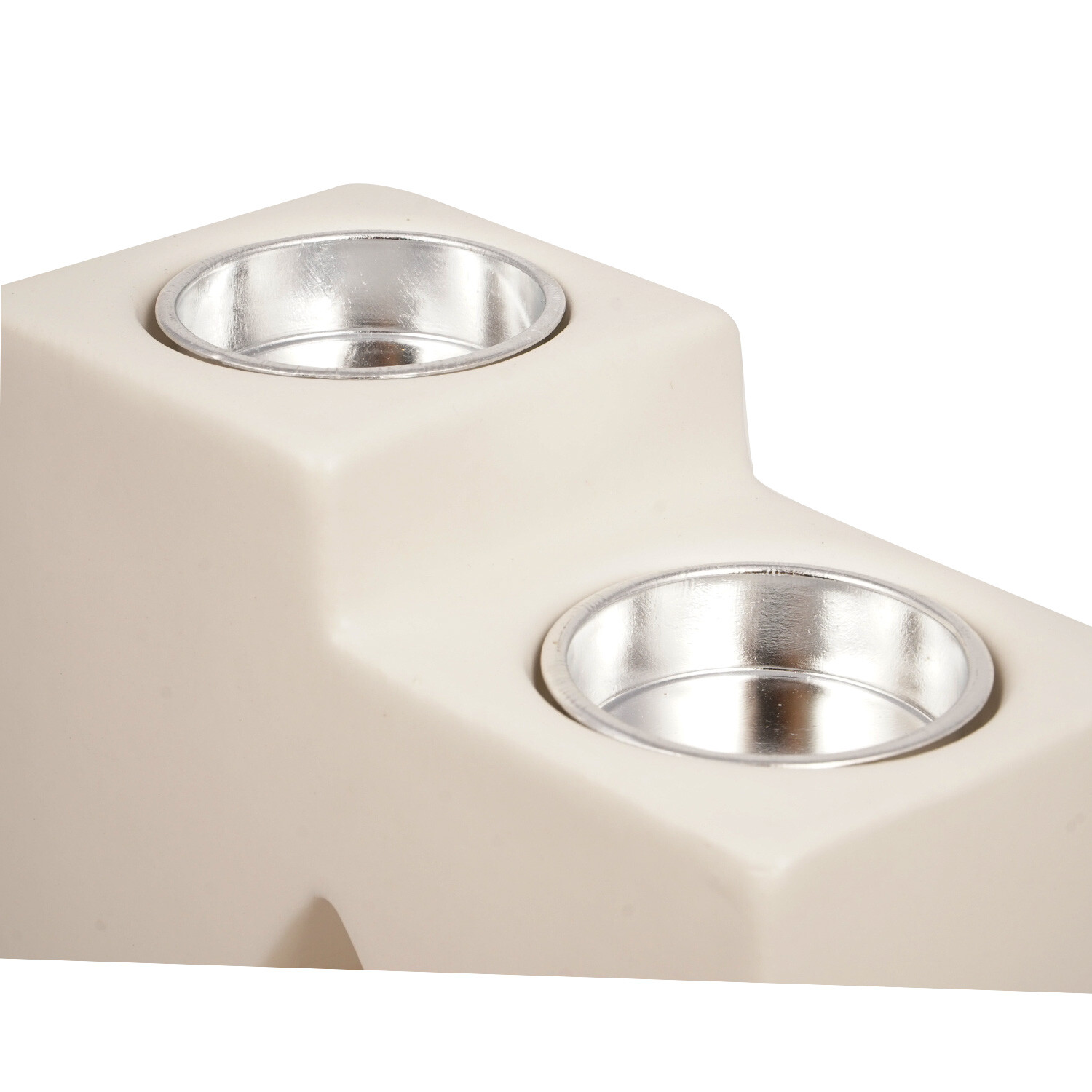 White Christmas Tree Duo Tealight Holder Image 4
