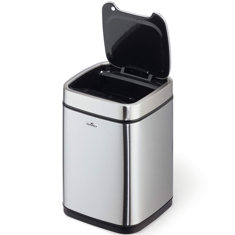 Durable Silver Motion Sensor Bin 6L Image 2