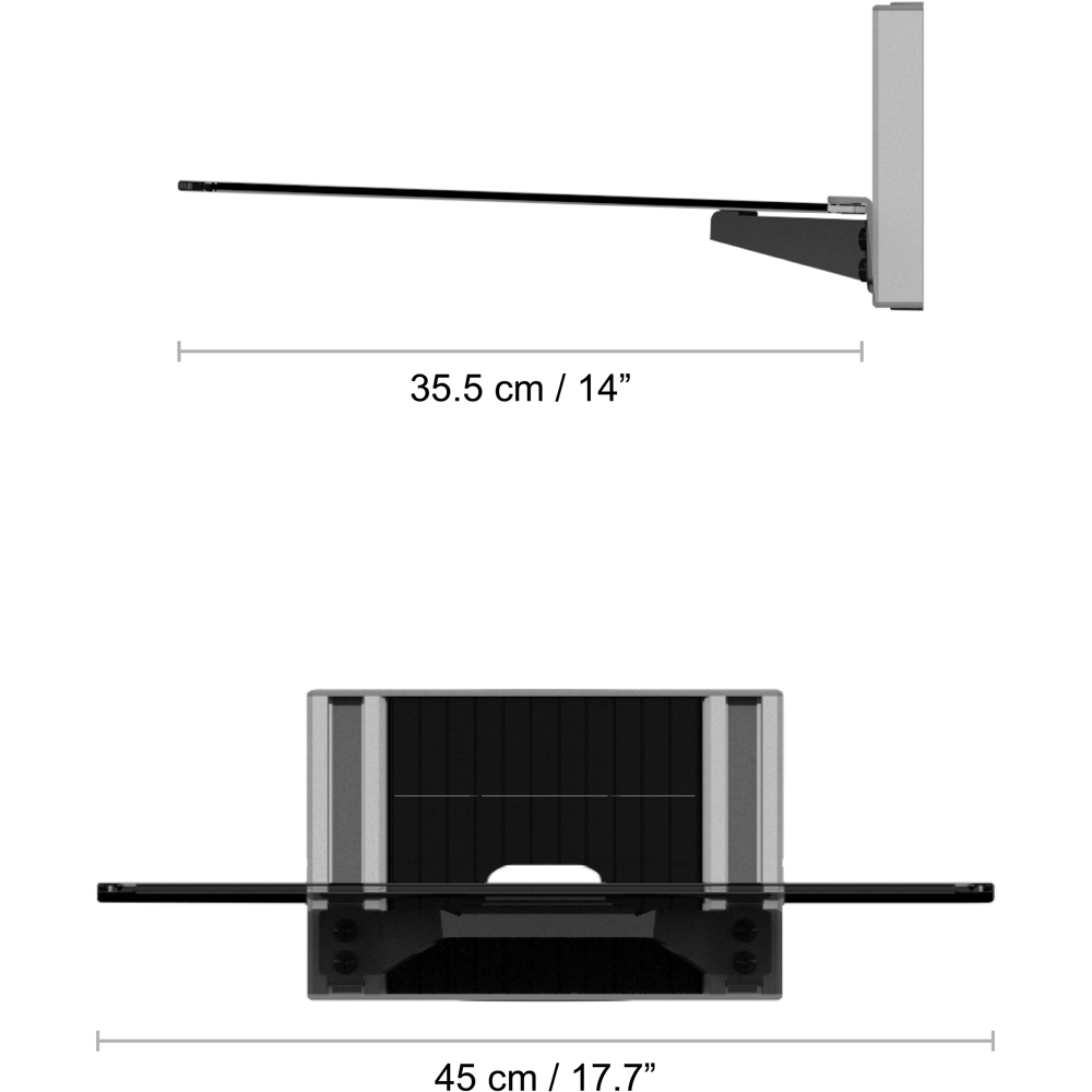 AVF Black Single Shelf Any Wall Accessory Shelving Image 3