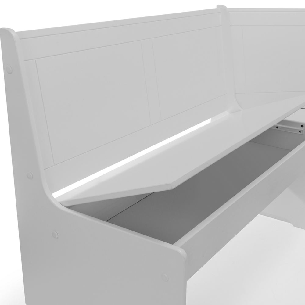 Julian Bowen Newport 5 Seater Corner Dining Set with Storage Bench Dove Grey Image 5