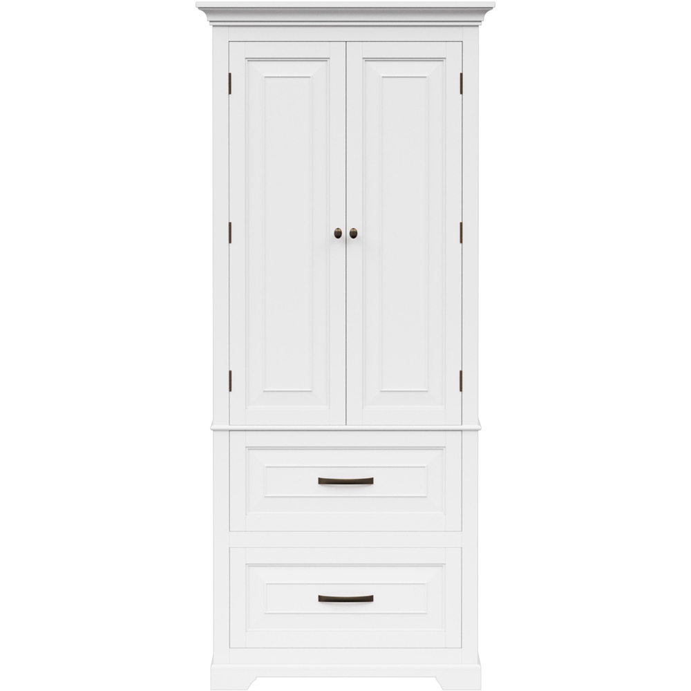 Teamson Home St James 2 Door 2 Drawer White Tower Cabinet Image 2
