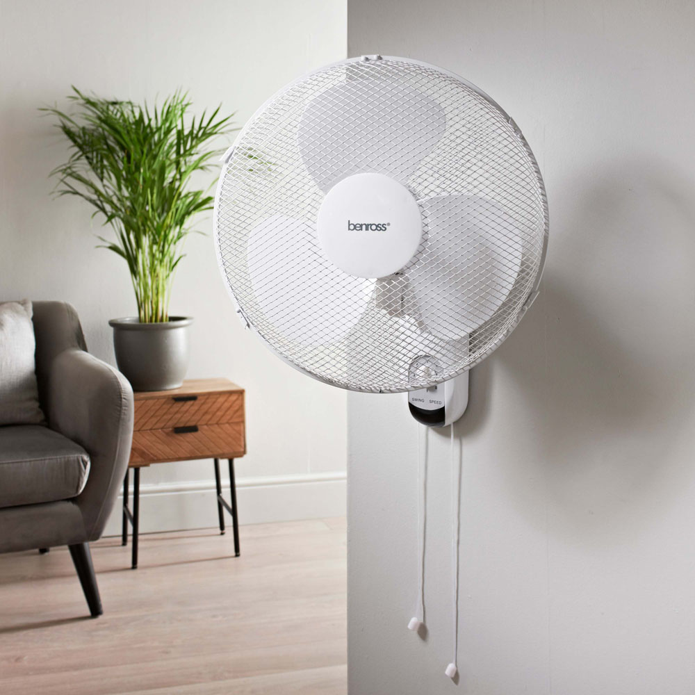 Benross White Wall Fan 16 inch Image 2