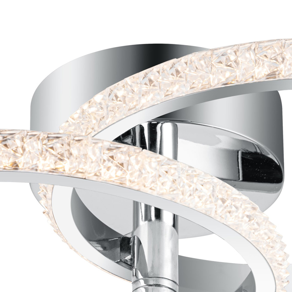 Cosylyte Cowen 3 Ring Chrome Beaded LED Ceiling Light Image 5