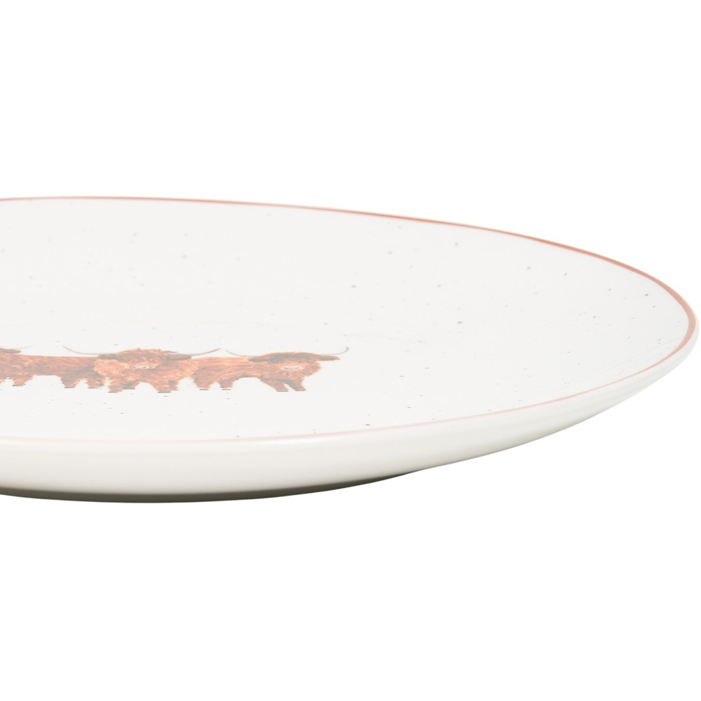Highland Cow Design Dinner Plate White Image 2