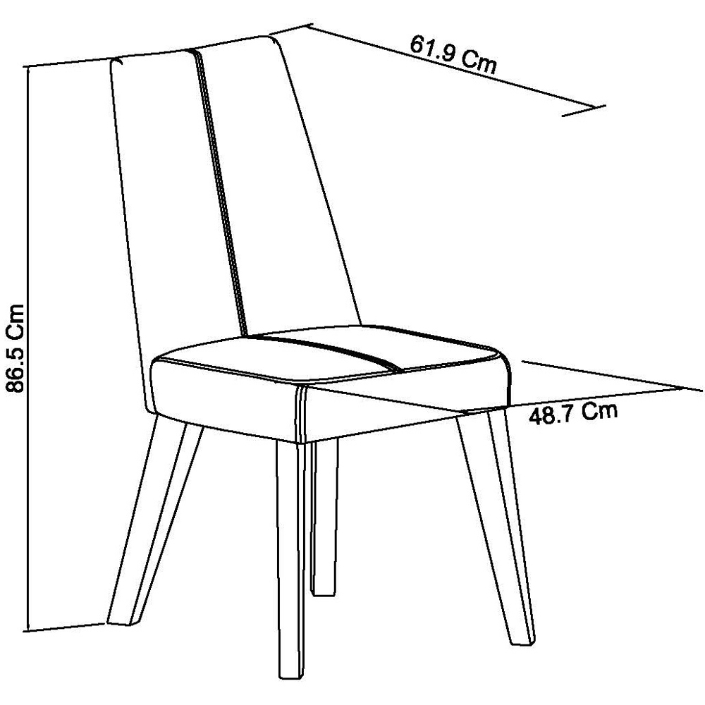 Bentley Designs Cadell Set of 2 Smoke Grey Aged Oak Upholstered Chair Image 5