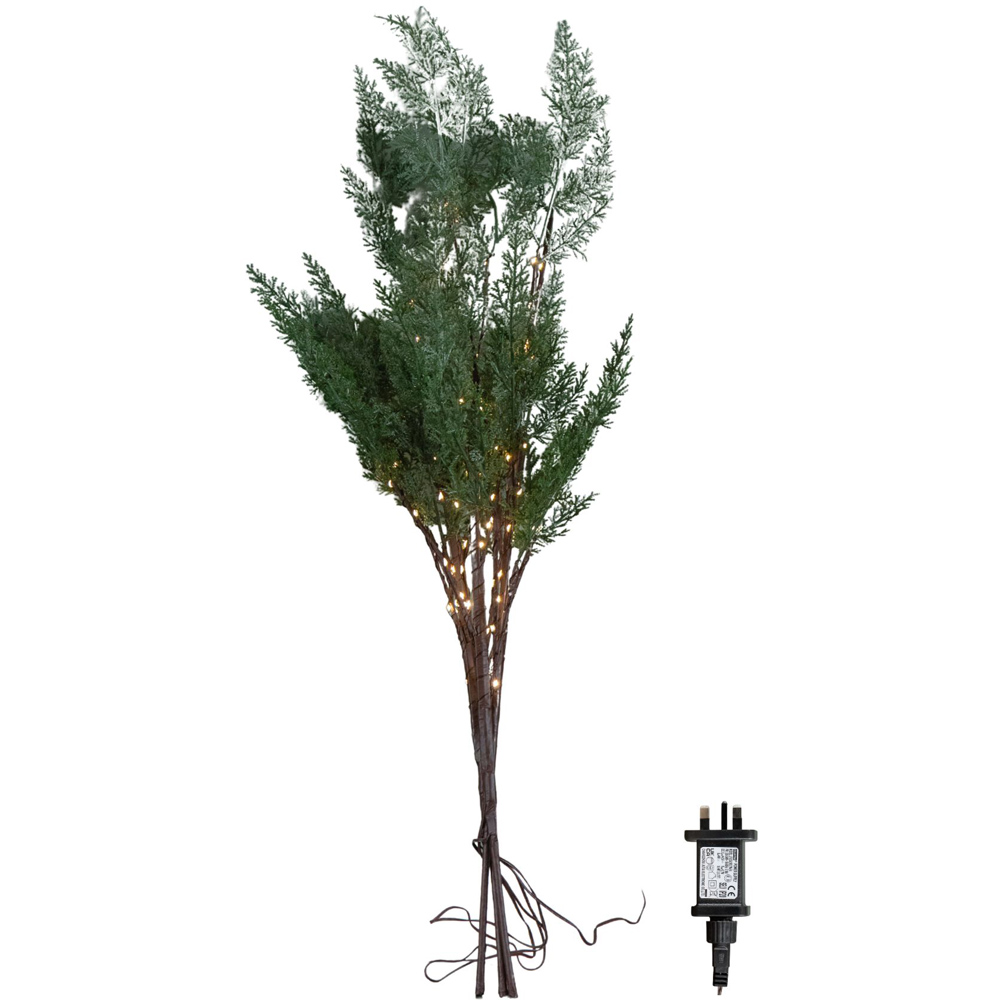 Samuel Alexander Warm White LEDs Light Up Christmas Fir Twig 90cm 3 Pack Image 2