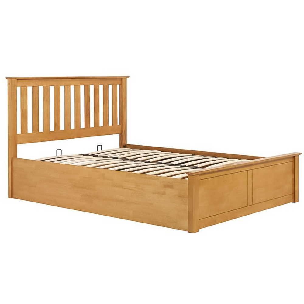 Phoenix Double Brown Ottoman Bed Image 2