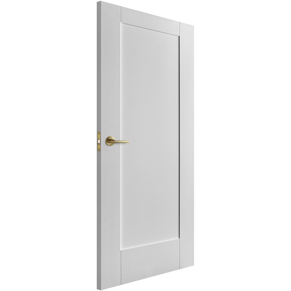 White Primed Pattern 10 1 Panel FD30 Internal Fire Door 1981 x 686 x 44mm Image 3