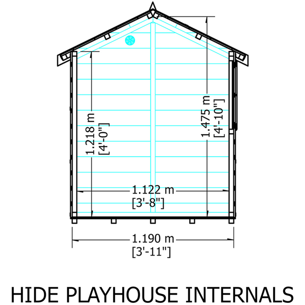 Shire Hide 4 x 4ft Shiplap Tongue and Groove Apex Shed Image 5