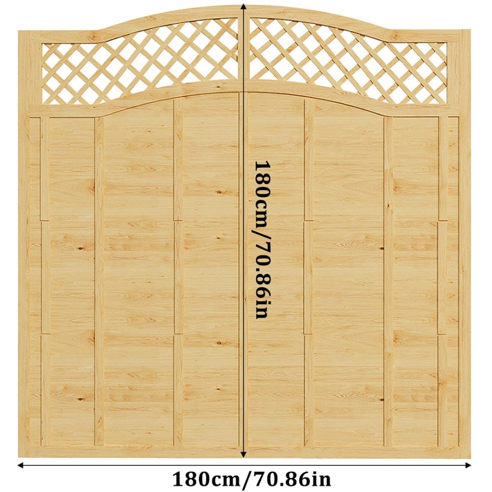 Living and Home 6 x 6ft Lattice Top Wooden Garden Fence Panel Image 8