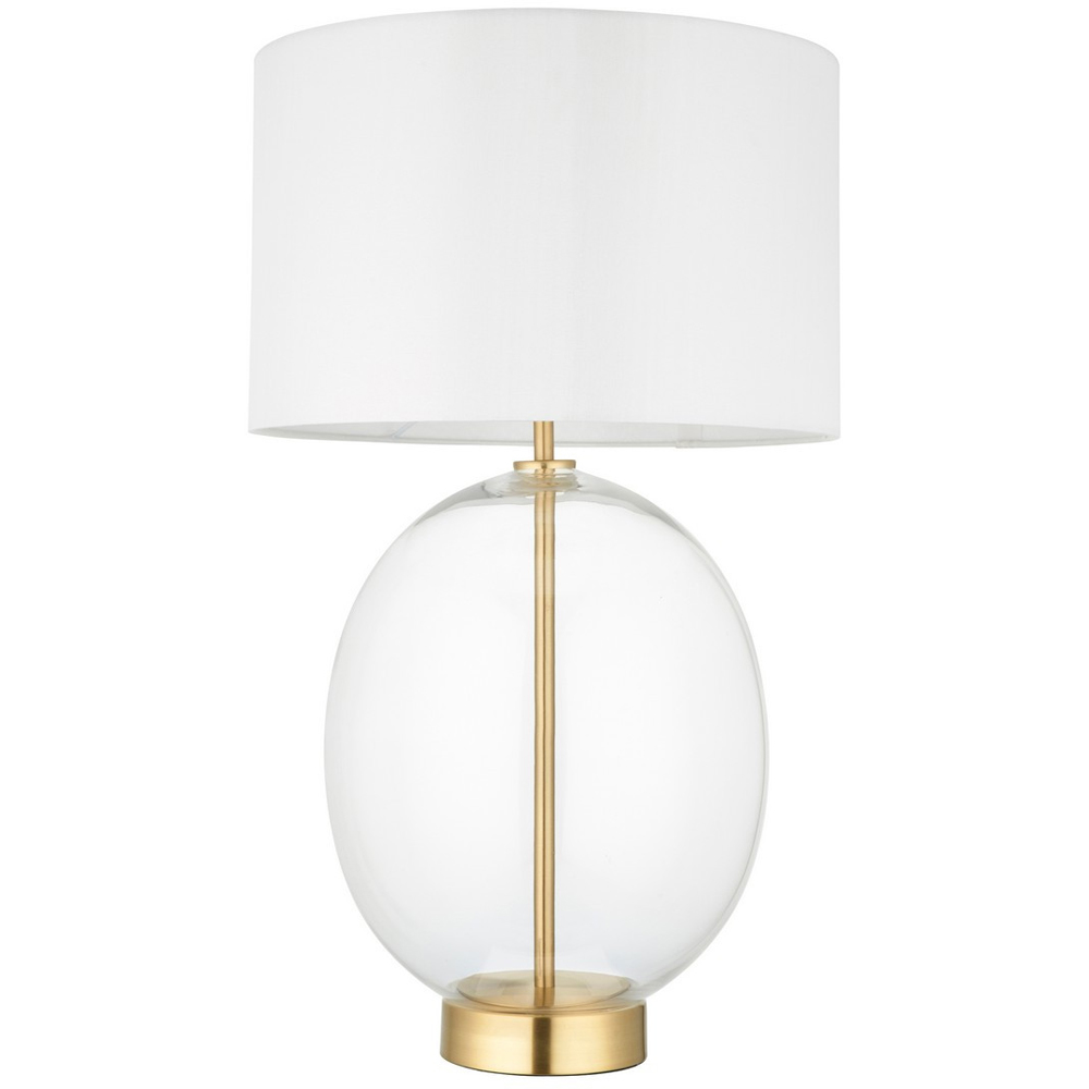Merano Lecce Satin Brass Round Table Lamp Image 1