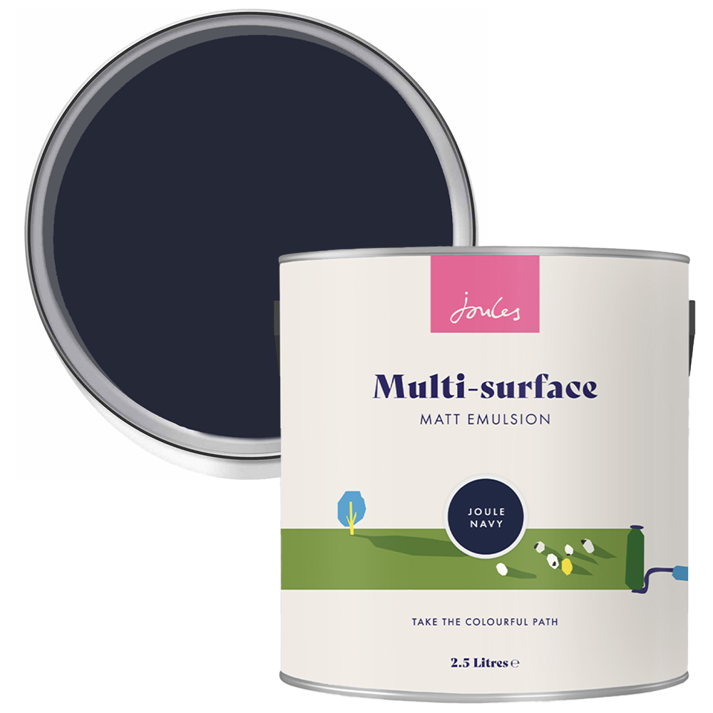 Joules Multi Surface Joule Navy Matt Emulsion Paint 2.5L Image 1