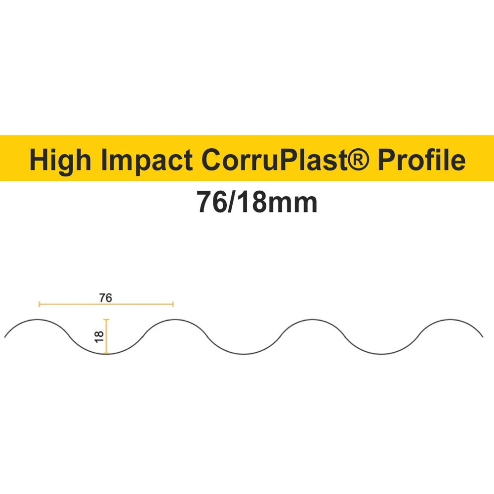 TG Crafters CorruPlast PVC Opaque Black Corrugated Roof Sheet 800 x 1530mm 5 Pack Image 3
