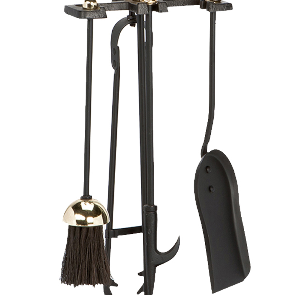 Inglenook Fireside 5 Piece Brass Fireside Companion Set Image 2