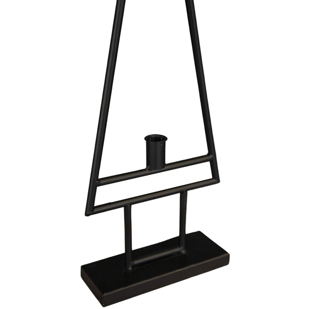 Ivyline Deco Black Table Top Tree-Shaped Candle Holder Image 3