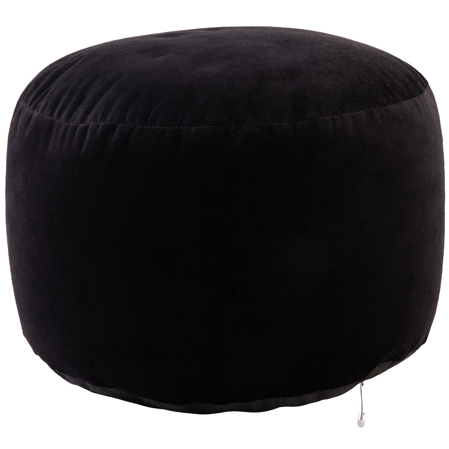 Black Velvet Footstool Image 2