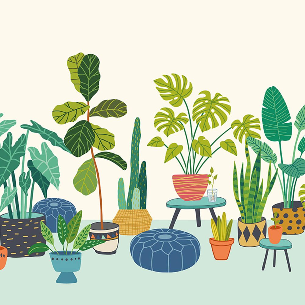 Origin Murals Grunge Distressed Effect Blue Wall Mural Image 2