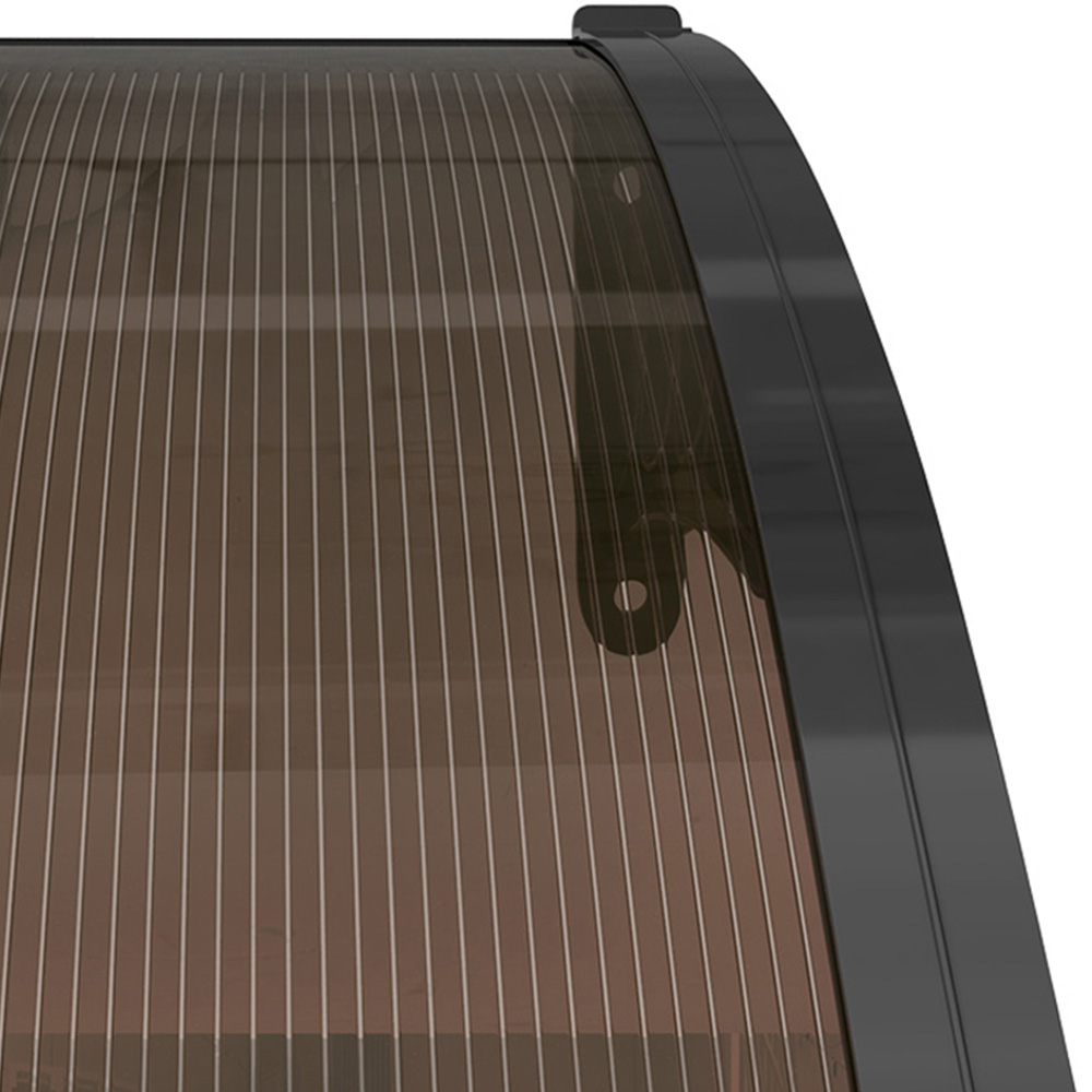 Living and Home Dark Brown Curved Door and Window Canopy 1.2 x 1m Image 4