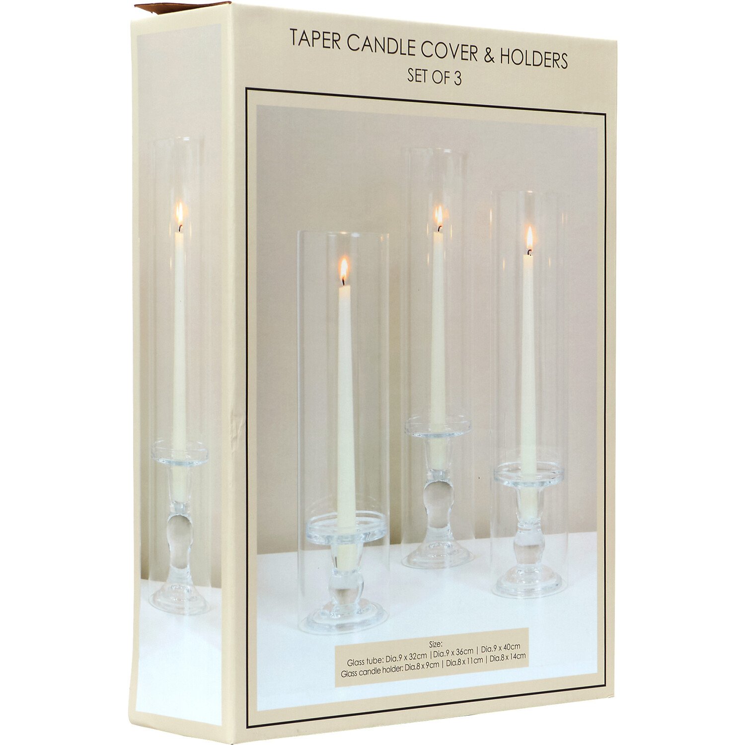 Set of 3 Taper Candle Covers and Holders Image 5