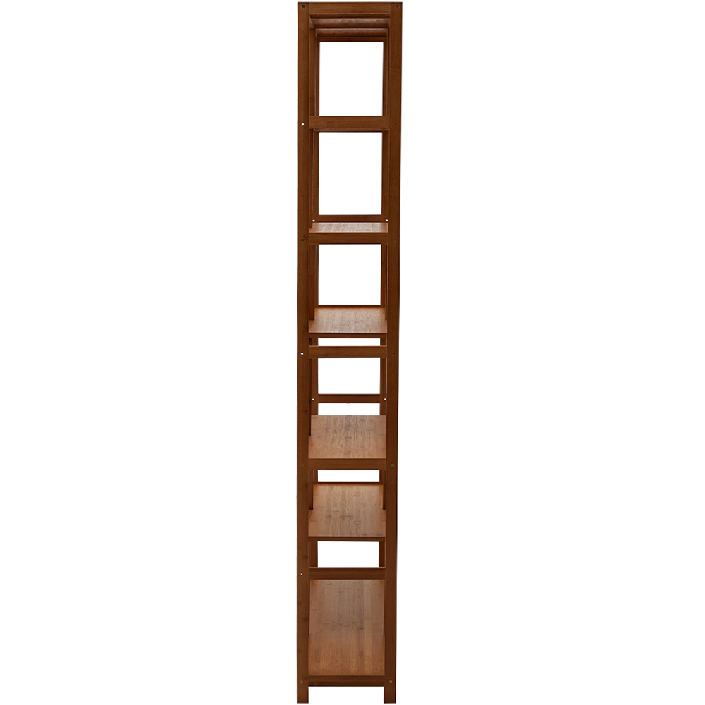 H&O Direct 6 Shelf Geometric Wooden Display Bookcase Image 3