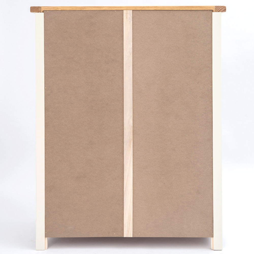 Cabinet Bits Maggiori 5 Drawer White Chrome Knob Chest of Drawers Image 6