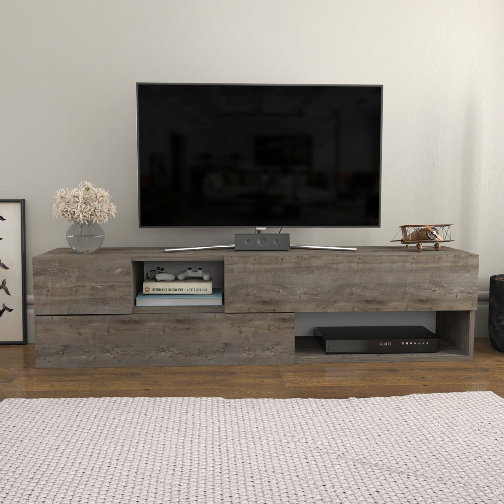 Decorotika Sunny 3 Door 2 Shelf Wenge TV Unit Image 4
