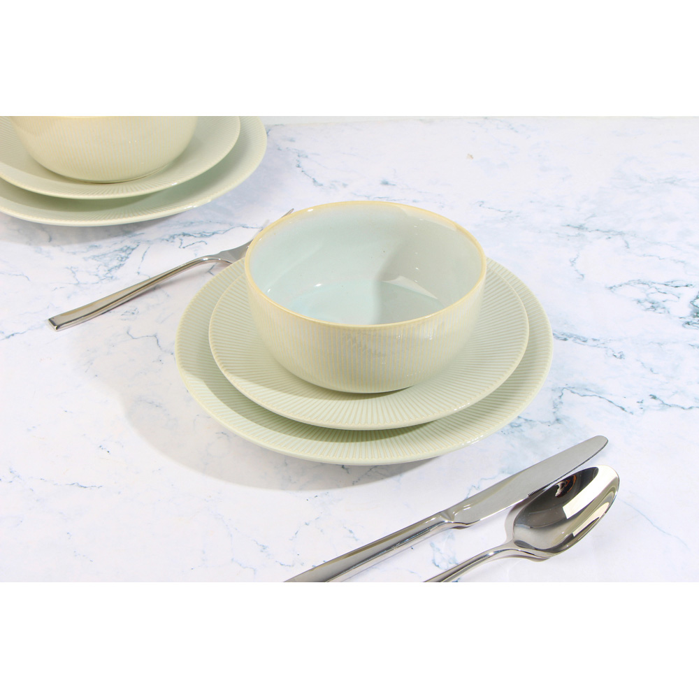 Waterside Reactive Glaze Cream 16 Piece Dinner Set Image 3
