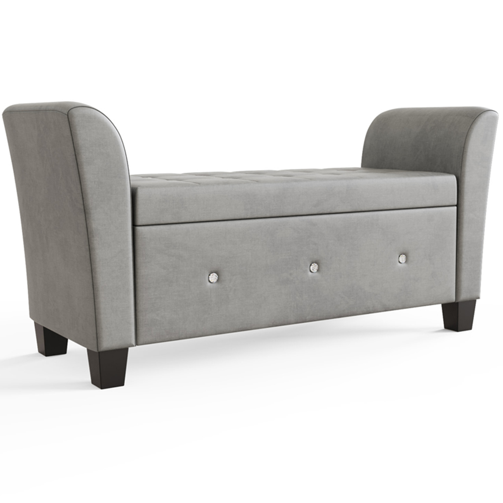 GFW Verona Grey Diamante Window Seat Image 2