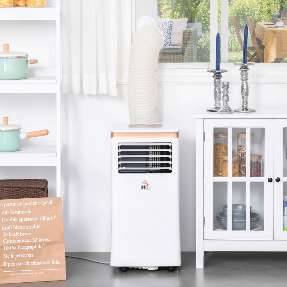 HOMCOM White and Rose Gold 7000BTU Air Conditioner Image 2