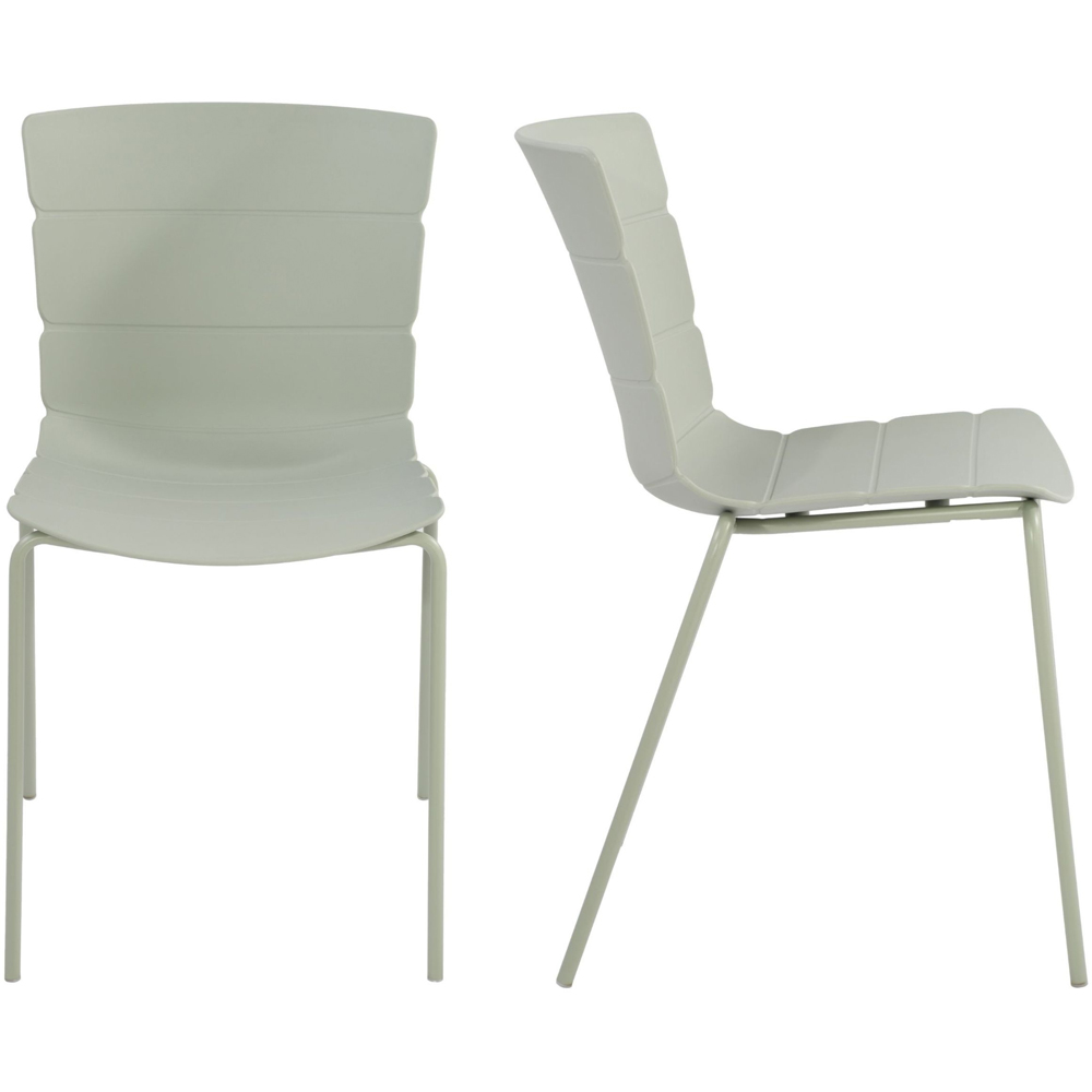 Core Products Aspen Bali 4 Seater Plastic Square Dining Set White and Sage Green Image 3
