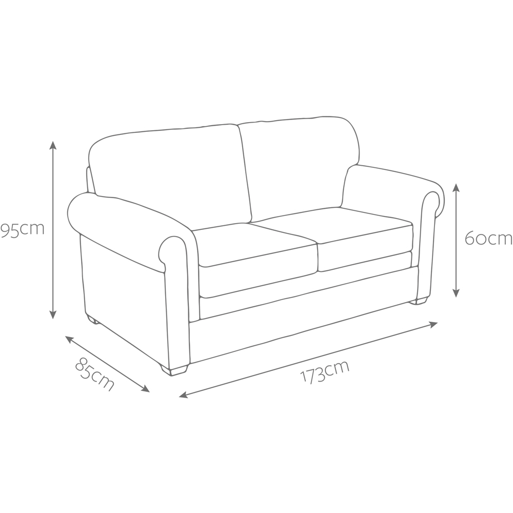 Jay-Be Heritage 2 Seater Luxe Velvet Steel Sofa Bed with e-Pocket Mattress Image 8