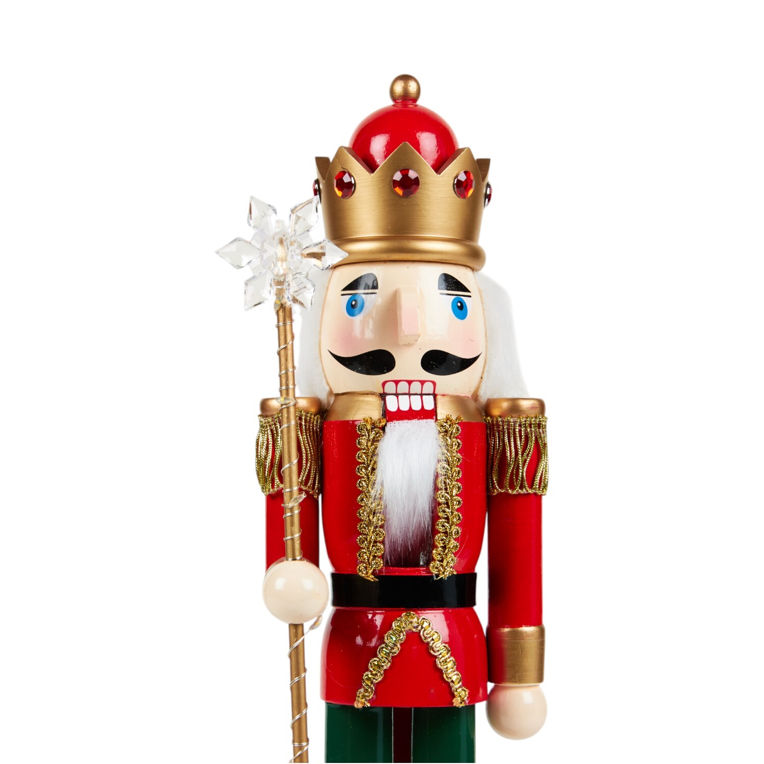 LED Snowflake Traditional Nutcracker OrnamentRed Image 3