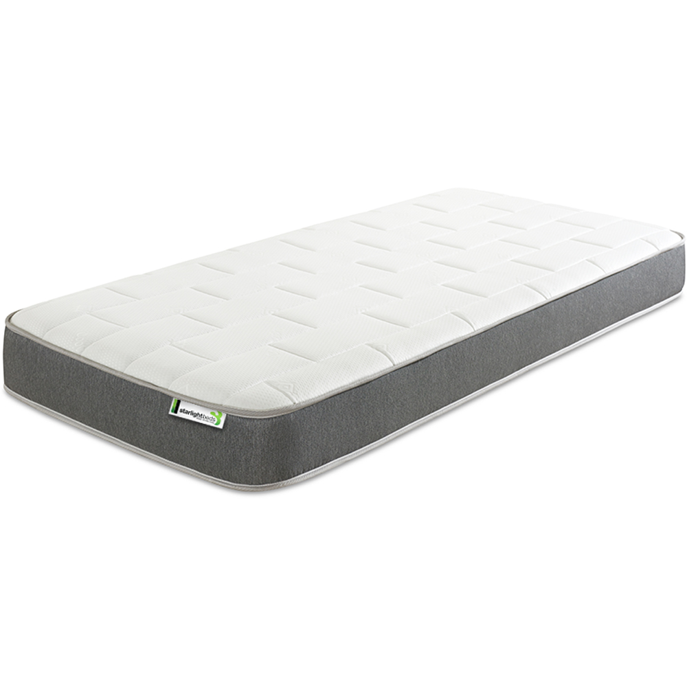 Starlight Beds Deep Small Single Grey Big Brick Memory Foam and Spring Mattress Image 1