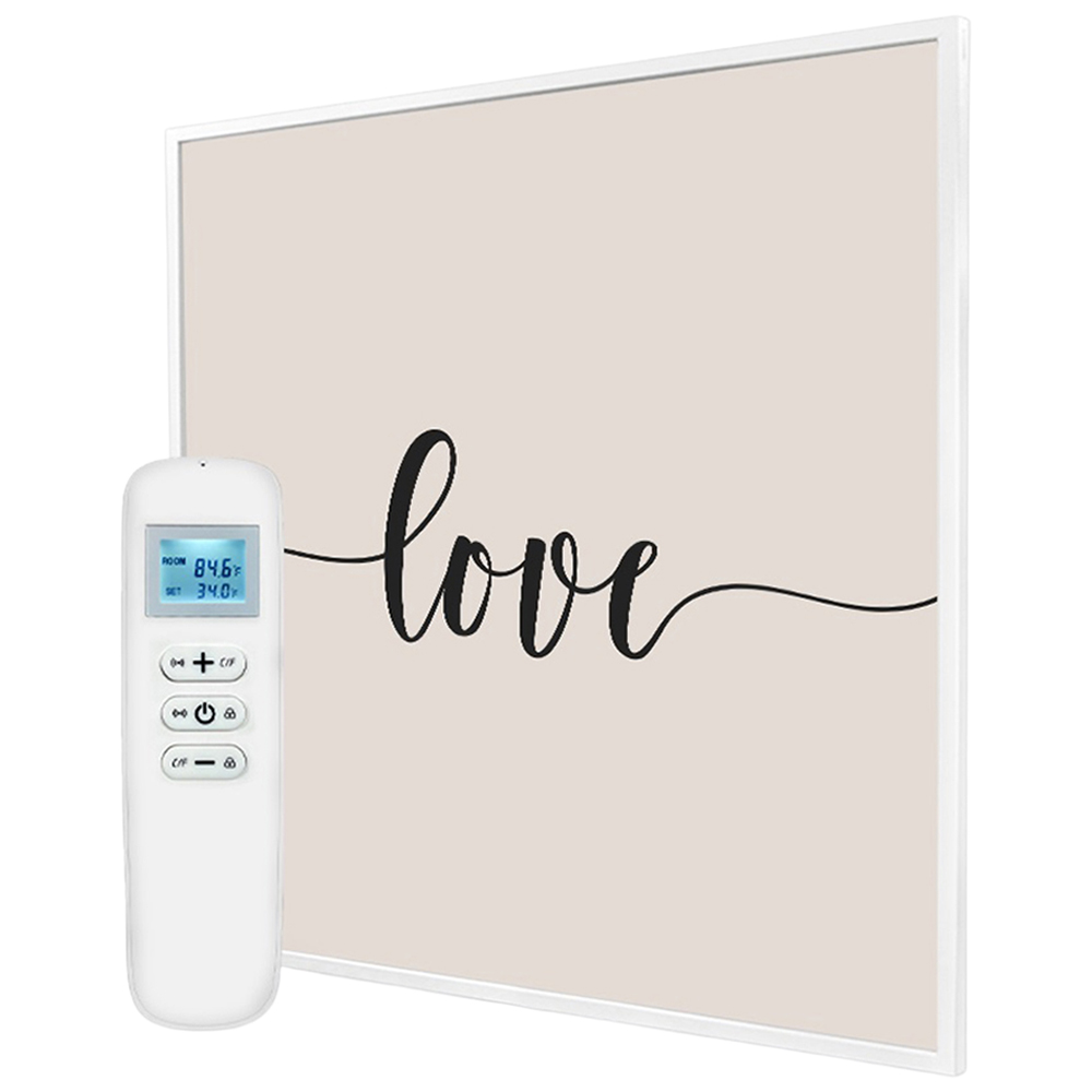 Mirrorstone Nexus Love Quote Wi-Fi Infrared Heating Panel 350W 595 x 595mm Image 1