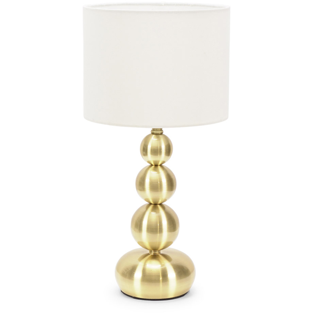 ValueLights Marissa 2 Pack Gold Stacked Ball Touch LED Table Lamp Image 3