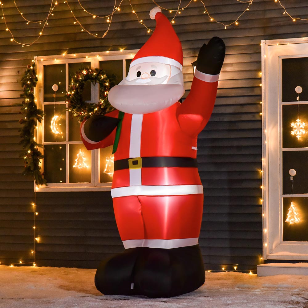 Everglow LED Inflatable Christmas Santa Claus Decoration 7.8ft Image 2