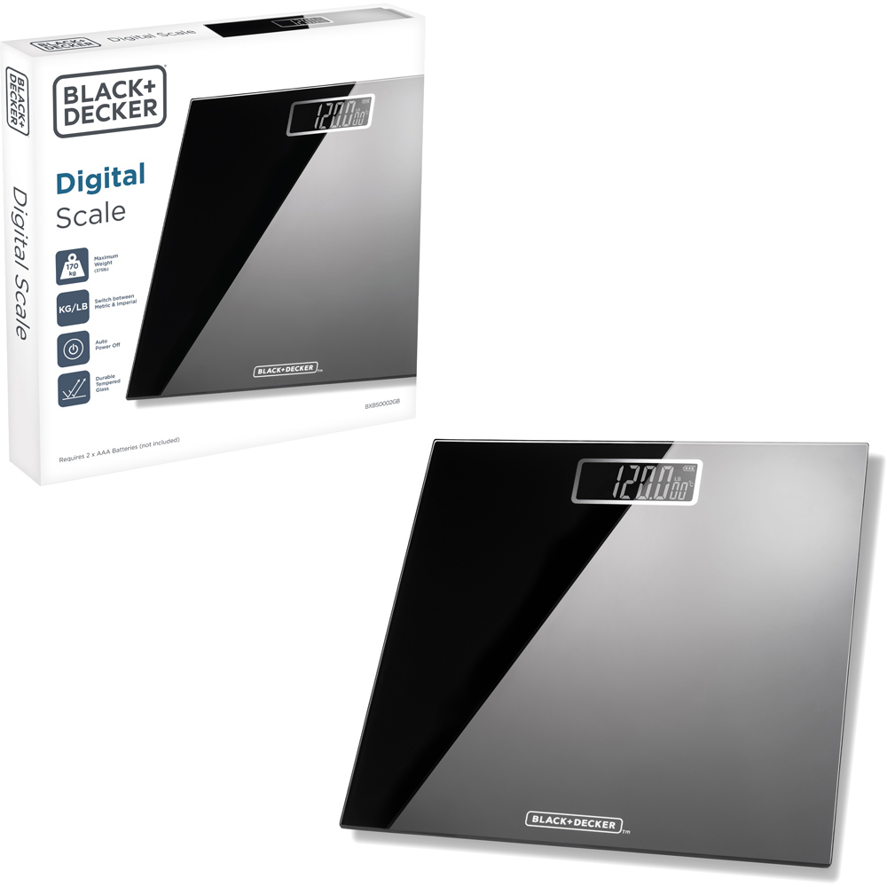 BLACK+DECKER Black Bathroom Scale Image 2