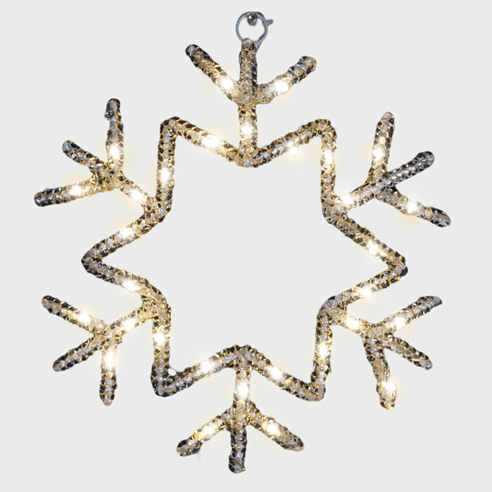 Xmas Haus LED Warm White Hanging Snowflake Image 2